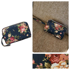 MOMISY Women's Girls Clutch | Zipper | Ladies Purse Wallet Girls (Rose)