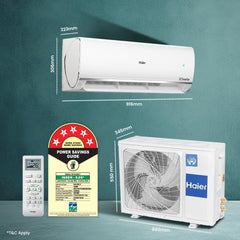 Haier 1.5 Ton 5 Star Triple Inverter Split AC (4850 W, Copper, 7 in 1 Convertible, 4-Way Swing, Frost Self Clean, HD Filter, Cools at 60Â°C, 20 Mtr. Air Throw - HSU18K-PYSS5BN-INV, White)