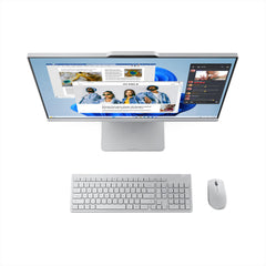 Lenovo Ideacentre AIO AMD Ryzen 5 7535HS 23.8" FHD IPS All-in-One Desktop(8GB RAM/512GB SSD/Win11/Microsoft 365 Basic + Office Home 2024/3Wx2 Speakers/5MP Camera/Wireless Keyboard & Mouse),F0HR009BIN