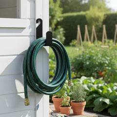 STANSY Wall Mounted Garden Hose Hanger | Plastic Hose Holder for Water Pipe Storage | Heavy Duty Hose Stand for Garden, Balcony & Terrace