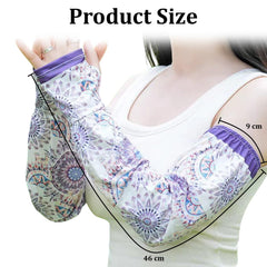 MOMISY UV Sun Protection Arm Sleeves with Thumb Hole Sun Protection Hand Cover for Running and Cycling for Women, Loose-Fit Cooling Cover, 1 Pair (Purple)
