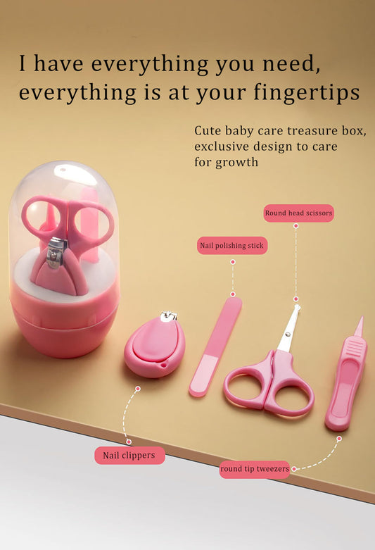 SYGA Baby, Infant and Toddler Pink Grooming Kit with Scissors - The Best Unique Baby Shower Gift for Girls and Boys