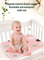 Syga Waterproof Dry Sheet, Washable Reusable Bed Protector (Pink Cloud, 80x110 cm)