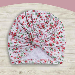 SYGA Baby Hat Infant Hat 6 Months-3 Year Floral Print Hat Headwear Hat Accessories with Big Bow Soft Knot Newborn Hat (Floral)