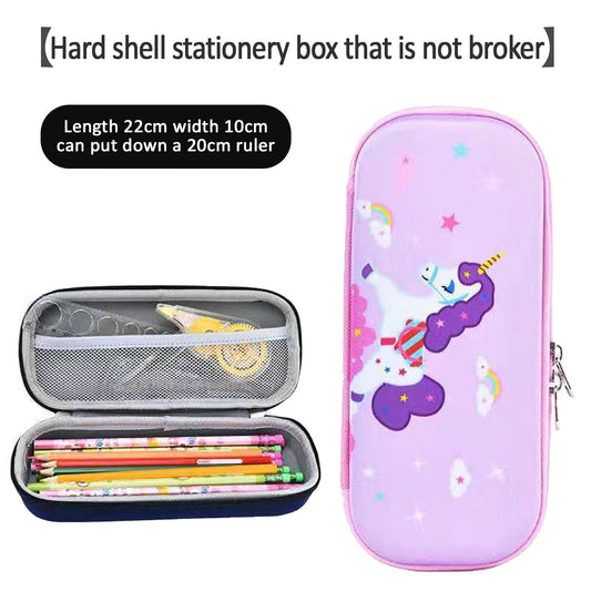 SYGA Children's Universe Space and Astronaut Pencil Case Pouch Portable Multifunction Pen Case with Compartments for Boys & Girls (Dark Blue)