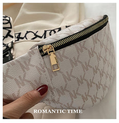 SYGA Pu Small Bag Foreign Style Fashion Shoulder Messenger Bag Light and Simple Ladies Chest Bag(White)