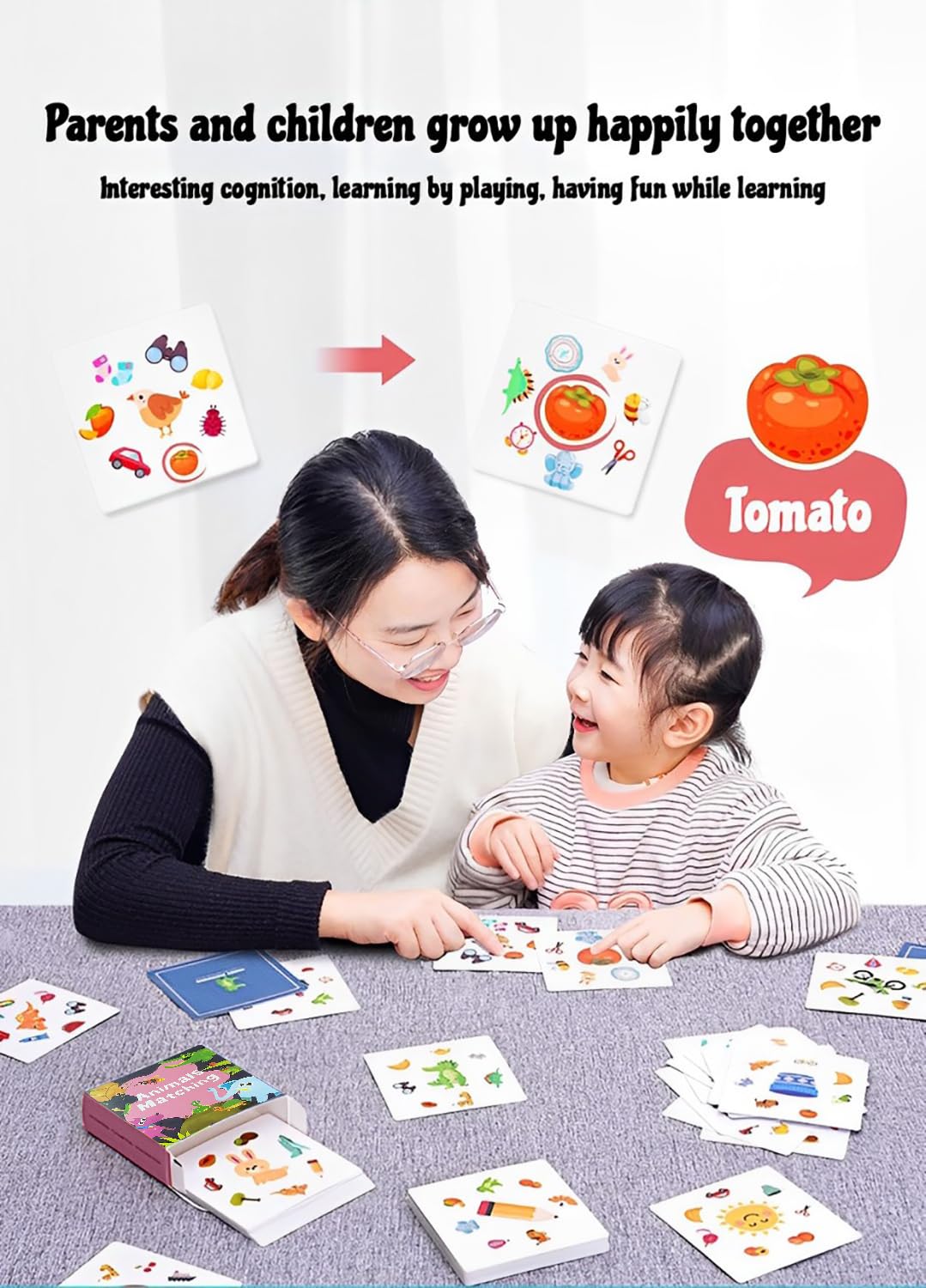 SYGA Children's Educational Logical Thinking Training Family Interactive Board Game Toy Crazy Pair-to-Punch Memory Card