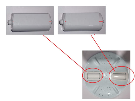 AMAZOR Roller Compatible for Samsung Washing Machine Pulsator/Washing Machine Pulsator Roller (2 pcs Set) (Roller Size 7.9 cms For 6 kg 6.5 kg)