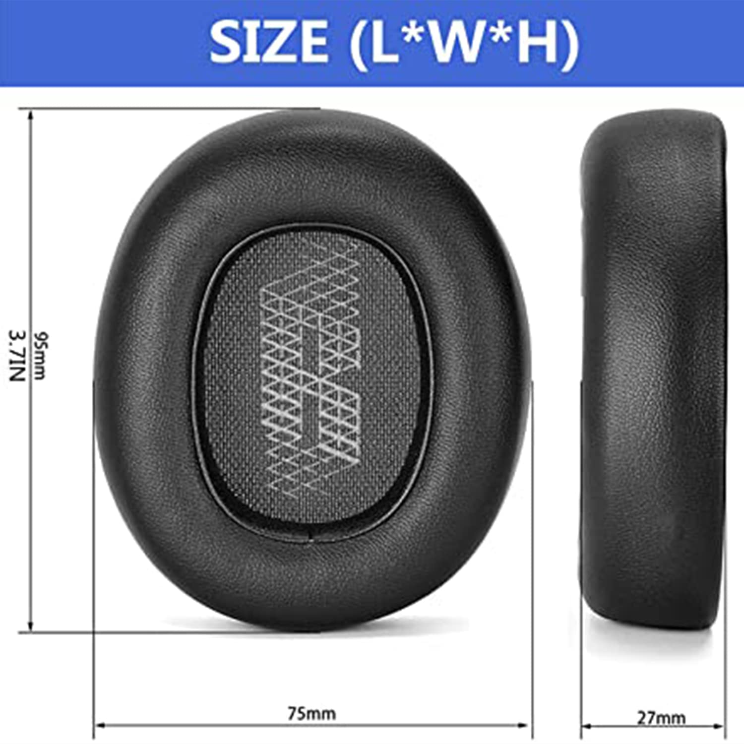 SYGA Earpads Replacement Ear Pads Ear Cushion Cover Compatible with JBL E55BT Over-Ear Wireless Headphones- Black