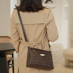 MOMISY Sling Bag with Long Strap for Women Shoulder Zipper Closure Handbags Multipurpose Crossbody ladies Daily (Alphabet)