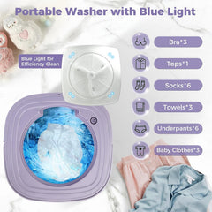 Mini Washing Machine for Clothes | Portable Automatic Washer with USB Power | Compact Laundry Machine for Travel, Baby Clothes, Underwear & Small Loads | Foldable & Lightweight Design (S-4)