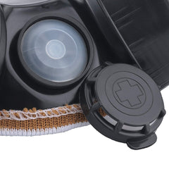 SYGA Pesticide Formaldehyde Paint Spray Protection mask Activated Carbon Double Tank Respirator Silicone antivirus Half mask_Black & Yellow+ I 1 Piece I