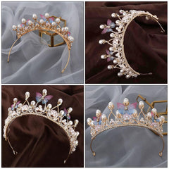 SYGA Girls Crystal Tiara Crown Women Flower Butterfly Princess Headband Gift for Wedding Prom Birthday Party Pageant Christmas Hair Accessories Costume Party Gift Present for 8-16 Years Teens Jewelery