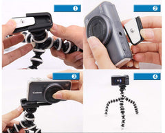 SYGA Small Flexible Bendable Octopus Tripod with Quick-Release Plate for Digital Camera