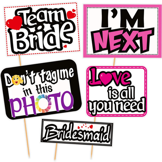 SYGA Set of 12 Bachelorette Party Photo Booth Props