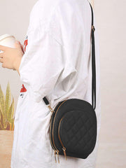 SYGA Phone Bag For Women Fashionable Multifunctional Crossbody Shoulder Bag Zipper Solid Green Color Simple Large Capacity Mini