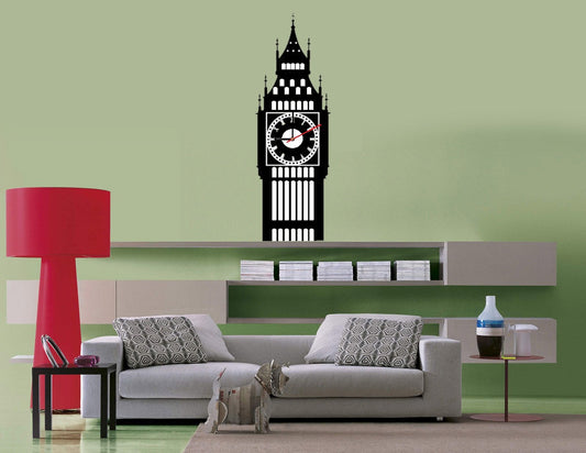 Syga Tower Sticker Wall Clock