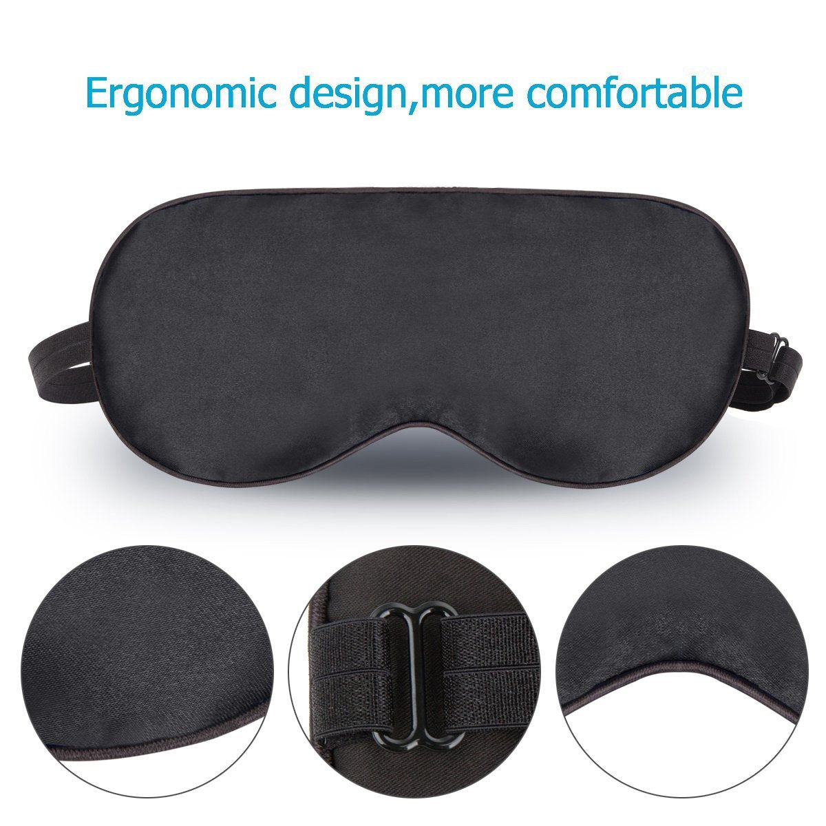 SYGA 3D Sleep Eye Mask Blindfold, Luxury Silky Contoured Eye Cover_Set 4