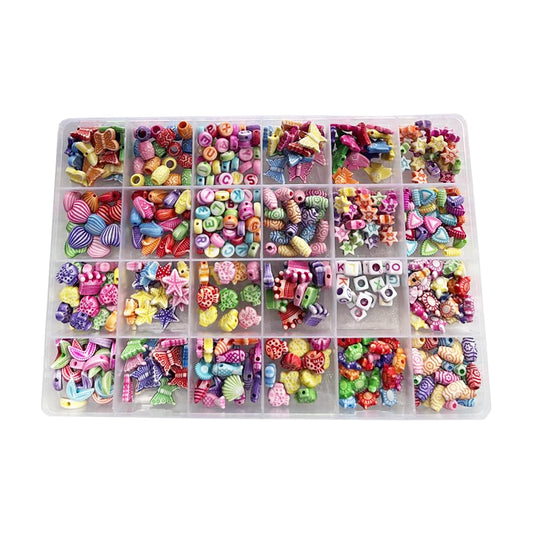 SYGA Beads for Kids Crafts Children's Jewelry Making Kit DIY Bracelets Necklace Hairband and Rings Craft Kits Birthday for 4, 5, 6, 7-Year-Old Little Girls-Multicolor (DIYBeadsSet-20)
