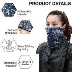 MOMISY Soft Stretch Chemo Scarf Beanie | Breathable Slouchy Hat with Stylish Prints for Women (Navy)