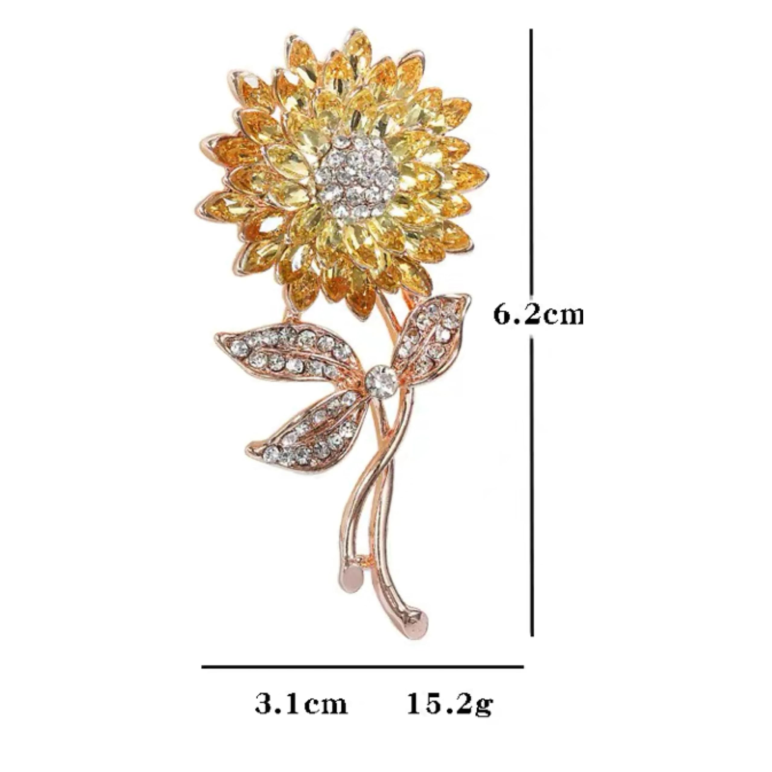 SYGA Brooch Pin Fashion Crystal Rhinestone Jewellery Pin Vintage Clothing Accessories Decoration Pearl Sunflower Brooches For Women- S233