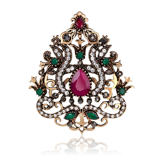 SYGA Brooch Pin Fashion Crystal Rhinestone Jewellery Pin Vintage Clothing Accessories Decoration Corsage Crown Style Brooches For Women- S256