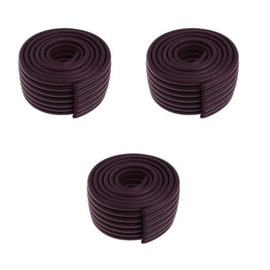 SYGA Set of 3 Brown Baby Lining Strip Edge Guard Cushion Corner Cover tape Infant Bump Protector