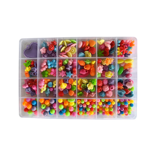 SYGA Beads for Kids Crafts Children's Jewelry Making Kit DIY Bracelets Necklace Hairband and Rings Craft Kits Birthday for 4, 5, 6, 7-Year-Old Little Girls-Multicolor (DIYBeadsSet-17)