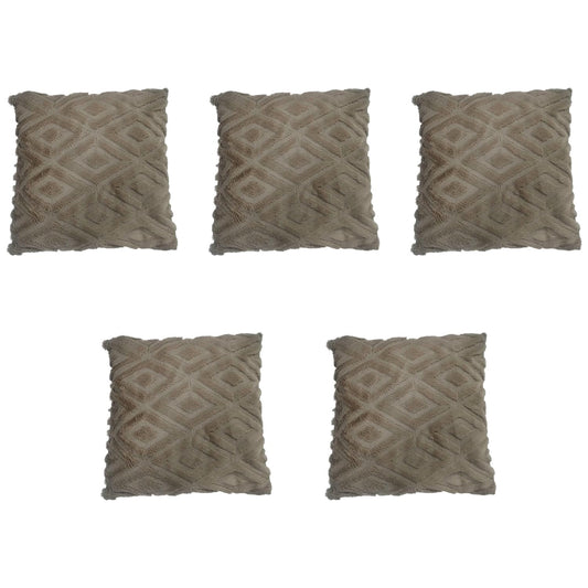 MOMISY Corduroy Cushion Throw Pillow Covers, Diamond, 45 x 45 cm, 18 x 18 inch (5, Khaki5)