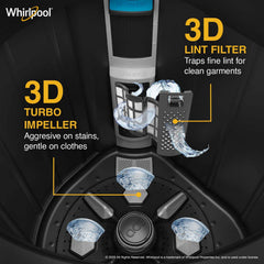 Whirlpool 11Kg Semi-Automatic Top Loading Washing Machine (ACE XL 11 DMIX GRAPHITE GREY,10YR MW, Dynamix Detergent Dispenser)