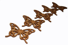 Syga Set of 4 Butterfly Scrapbook Decorative Wood Craft Items