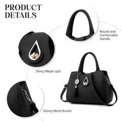 Syga Women's Elegant Handbag Stylish Crossbody Shoulder Bag with Tassel Charm