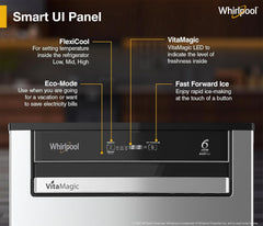 Whirlpool 192 L 3 Star Vitamagic PRO Frost Free Direct-Cool Single Door Refrigerator (215 VMPRO PRM 3S RADIANT STEEL-Z Fridge, Silver, Auto Defrost Technology)