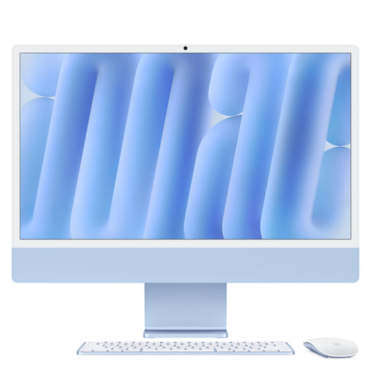 Apple 2024 iMac All-in-One Desktop Computer with M4 chip with 10-core CPU and 10-core GPU: Built for Apple Intelligence, 60.96 cm (24â€³) Retina Display, 16GB Unified Memory, 256GB SSD Storage; Blue
