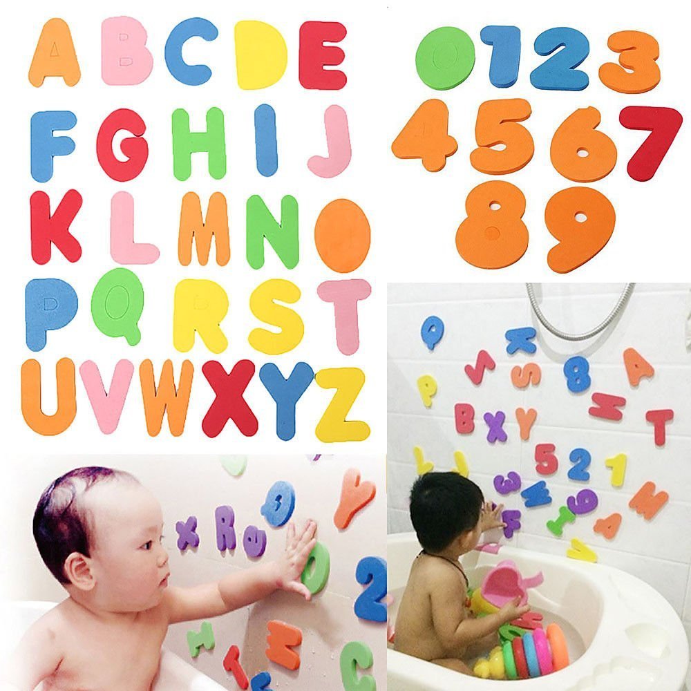 SYGA Baby Bath Letters and Numbers 36 Pieces