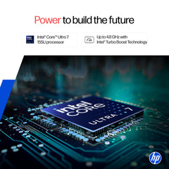 HP All-in-One, Intel Core Ultra 7 155U (16GB DDR5,1TB SSD) IPS, 300 nits, Touch, Anti-Glare, FHD, 27inch(68.6cm), Win11, M365*, Shell White, 6.72kg, FHD IR tilt Camera w/Privacy shuttter, 27-cr1418in
