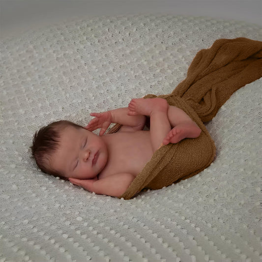 MOMISY Baby Photography Photoshoot Blanket, Newborn Photo Props Swaddle Wrap, Breathable Pack of 1 (Dark Khaki, Baby)