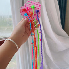 SYGA Girls Braided Wigs, Colorful Hair Accessories, Braided Hair Clips(Gripper beads Flowers)