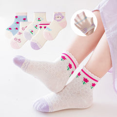 MOMISY 5 Pairs Baby kids Girl Boys Toddlers InfantmCotton Stretch Baby Socks (IN, Age, 1 Year, 3 Years, ThinBaby)
