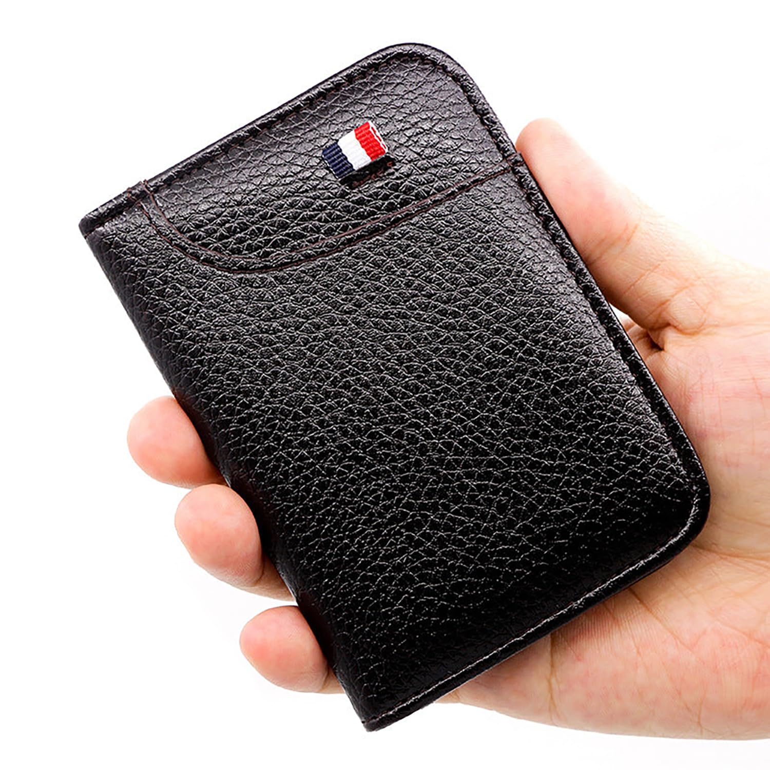 SYGA Men's Thin Portable Multiple Card Slots Large-Capacity Protective Cover Card Holder Wallet (Black)