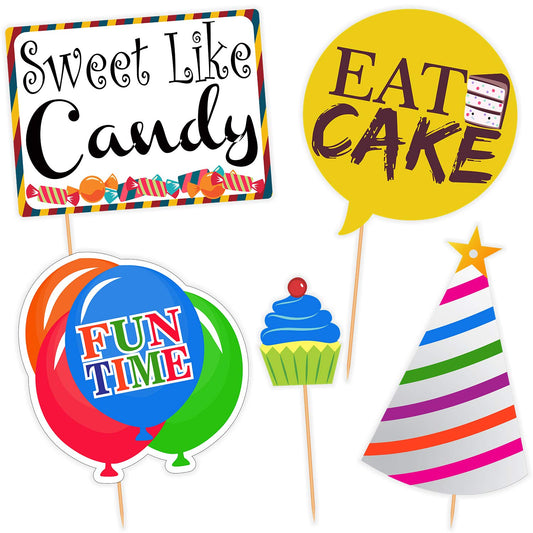 Syga Set of 30 Universal Party Theme Props, Suitable Props for All Party - Multicolor
