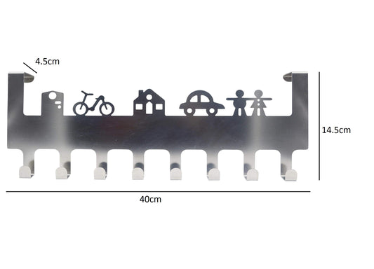 SYGA Stainles Steel 4.5 cm Thickness Home Bathroom Kitchen Hanger Over Door Hanging Rack Holder