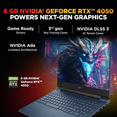 HP Victus, AMD Ryzen 7 7445HS, 6GB RTX 4050, 16GB DDR5(Upgradeable) 512GB SSD, 144Hz, IPS, 300nits, FHD, 15.6''/39.6cm, Win11, M365* Office24, Blue, 2.29kg, fb3118AX, Backlit, DTS Audio, Gaming Laptop