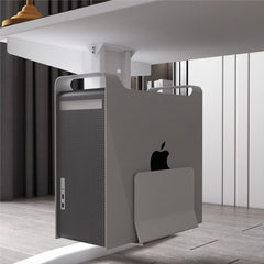 SYGA CPU Holder Under Desk Mount Width Adjustable Wall PC Mount Heavy Duty Computer Bracket Shelf (CPUHolder-White)
