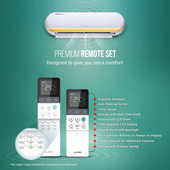 Lloyd Stellar Grace 1.5Ton 5 Star Wi-Fi Inverter Split AC (6 in 1 Expandable,Mood Lighting, In-Built Air Purifier, Direct Voice Command, White & Warm Grey with Wooden Finish, New Launch GLS18V5FWMGT)