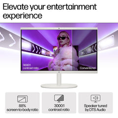 HP All-in-One Desktop Intel® Core™ i3-N300,21.5 inch(54.5cm),FHD,Anti-Glare,8 GB DDR5, 512GB SSD,White Wireless Keyboard and Mouse Combo,White, Windows 11, 4.17kg,22-dg0786in