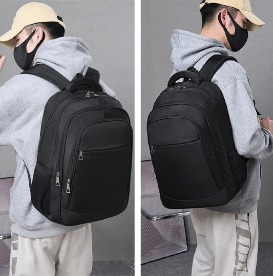 SYGA Backpack for Men & Women Oxford Cloth School Student Travel Bag(Black)