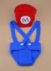 MOMISY Baby Photography Props, Includes Diaper & Cap for Kids Parties Anniversaries Photography-Set of 2 Pieces (RedBlue)