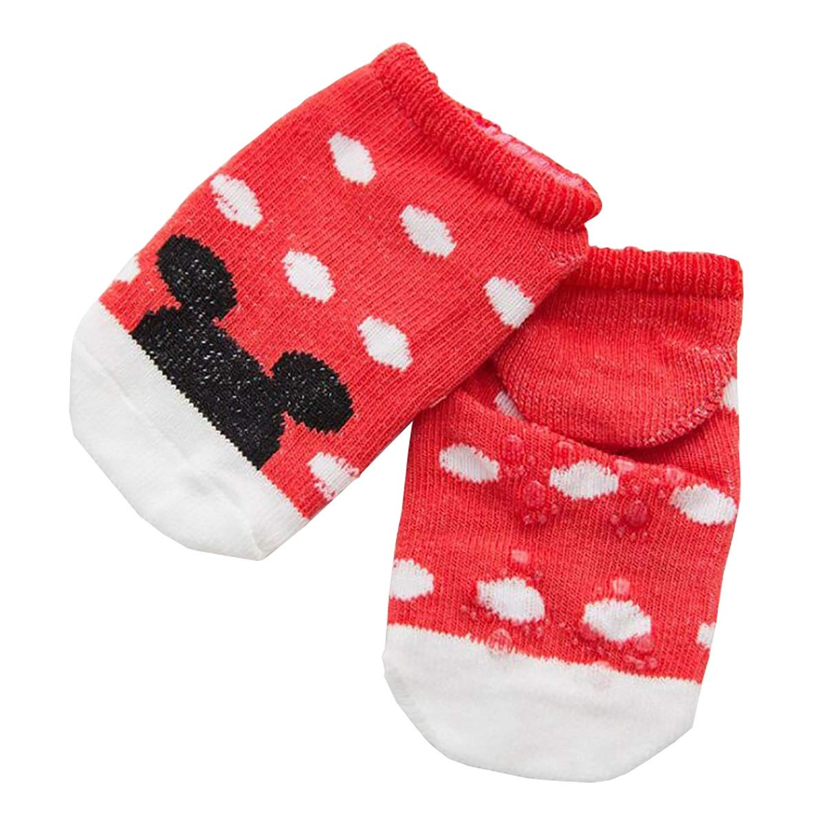 Syga Baby Non Slip Grey and White Small_Multi design_Cotton Ankle Socks_ Cotton_5 pairs_Multicolor