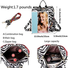 MOMISY Backpack Women handbag and Shoulder Bag PU Leather Travel Waterproof Ladies Girls College- Beige Cow
